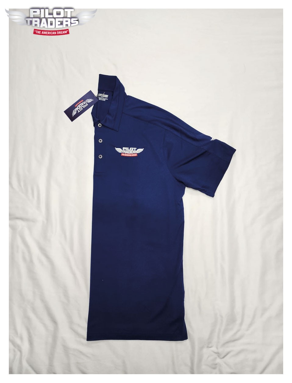 PILOT TRADERS Polo Shirt Short Sleeves Blue - Image 10